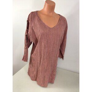 Mill Valley Linen Stripe Shirt Womens Medium